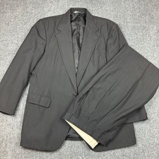 Vintage Haggar Mens Pinstripe Two Piece Suit Blazer Pleated Pants Made in USA