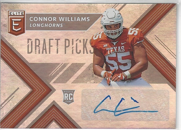 2018 Elite Draft Picks Draft Picks Autographs #162 Connor Williams RC Texas auto