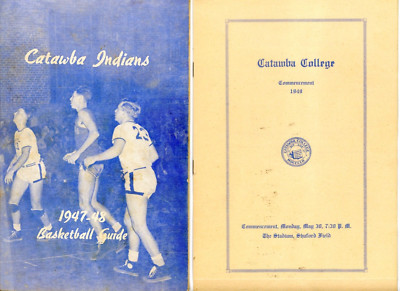 1947-48 Catawba Indians College Basketball Guide & 1949 Commencement Program