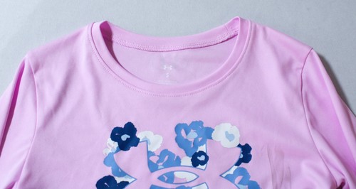 Under Armour Girl Graphic Top & Printed Leggings Set AP2 Stellar Pink Size: 5 - Picture 3 of 15