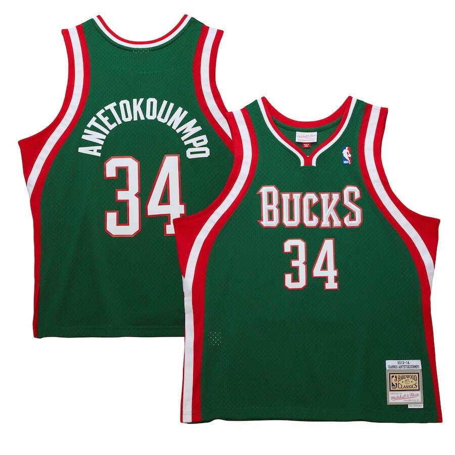 Milwaukee Bucks Giannis Antetokounmpo Mitchell & Ness 2013/14