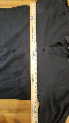 Absolute Rebellion Shirt Mens Large Black Slim Fit Flip Cuff L/S Button Front - Picture 11 of 13