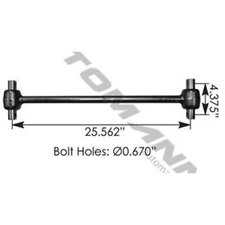 TMR553, Torque Rod - 25.56", Peterbilt, Kenworth