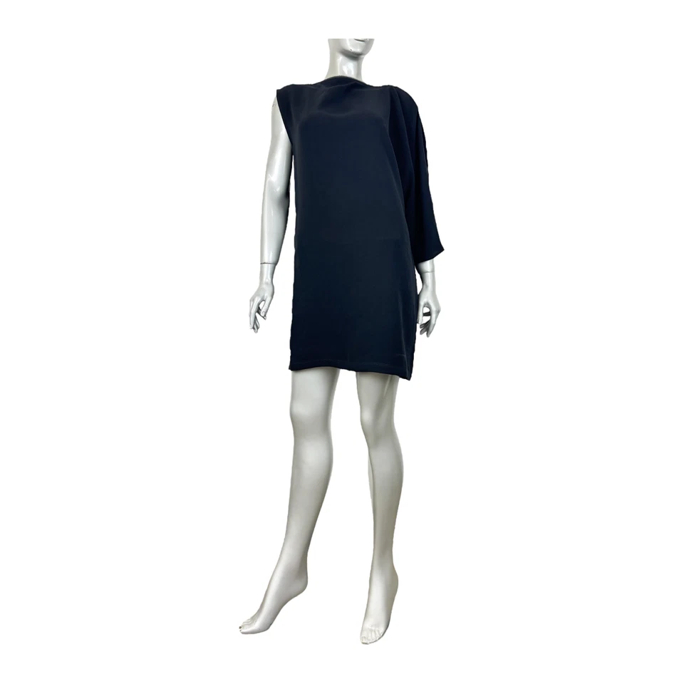 Vestido midi MCQ Alexander McQueen negro con cremallera cuello barco talla IT... - Imagen 3 de 4
