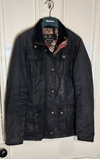 Women Barbour William Morris Utility Wax Jacket Size 12