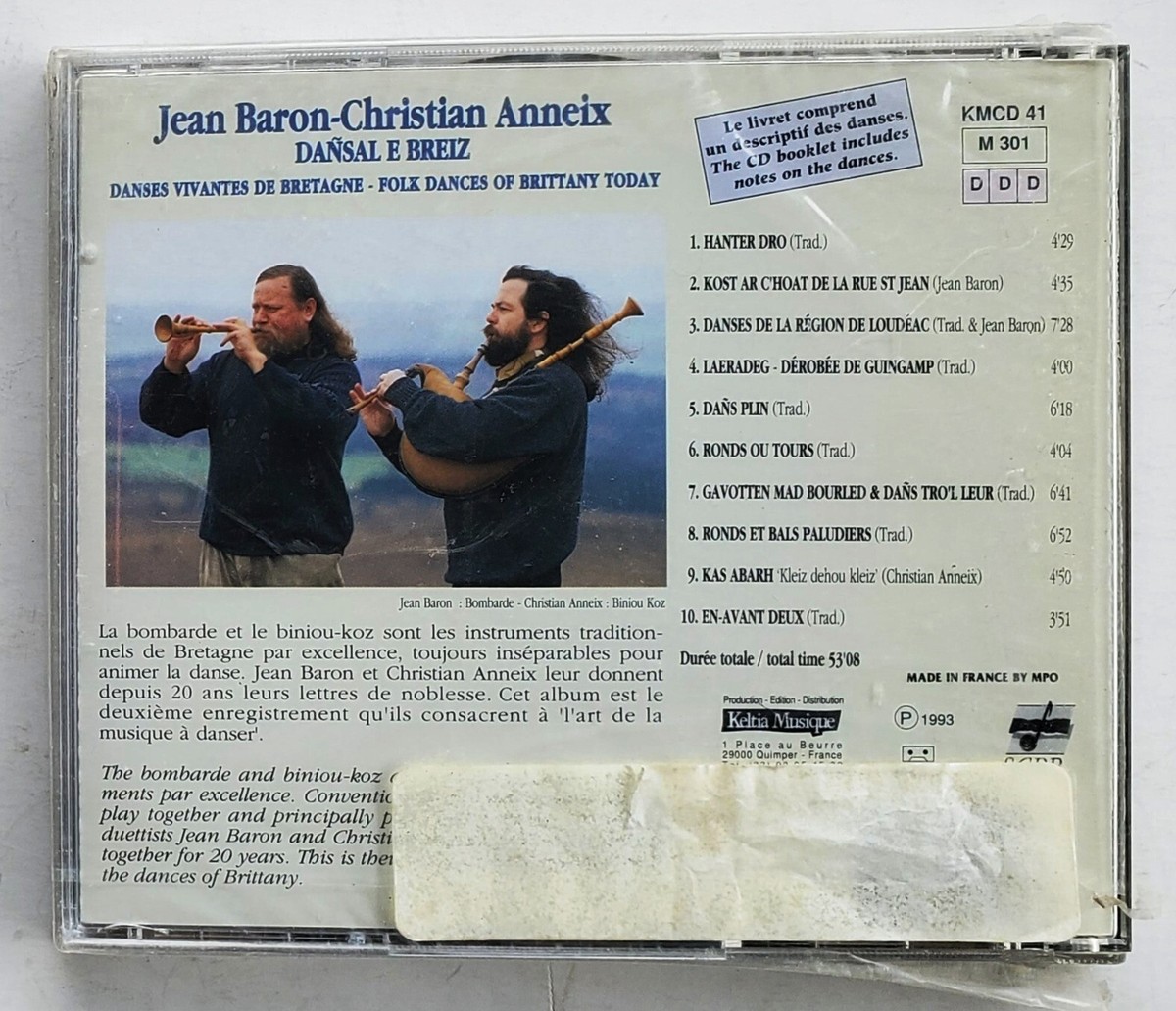 Jean Baron and Christian Anneix CD Folk Dances of Brittany