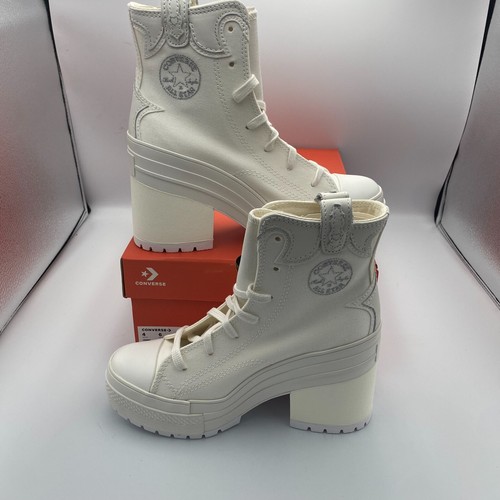 Converse Chuck 70 De Luxe Heel Western Hi Platform White A10335C Size 6