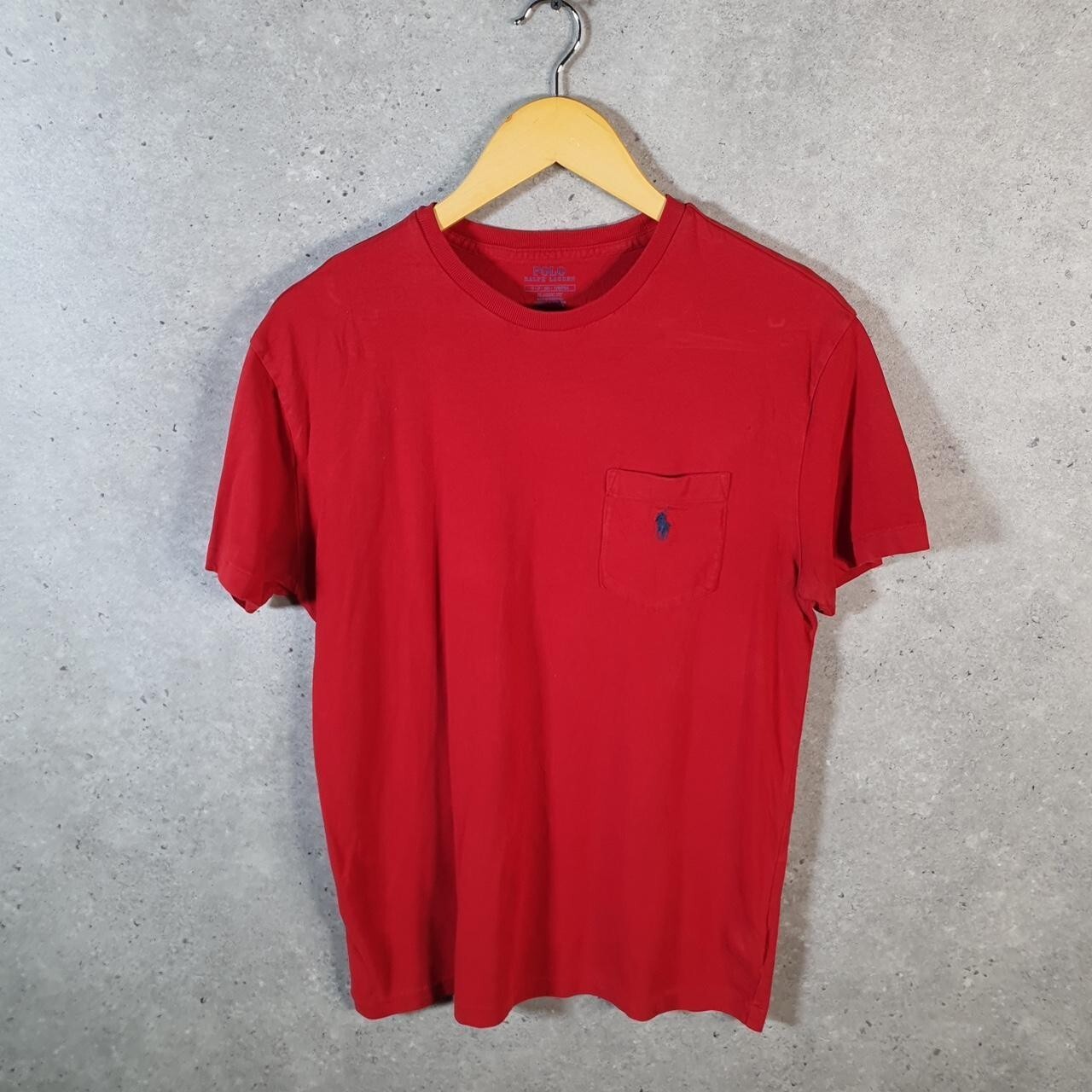 Polo Ralph Lauren vintage uomo piccola rossa ricamata pony vestibilità classica