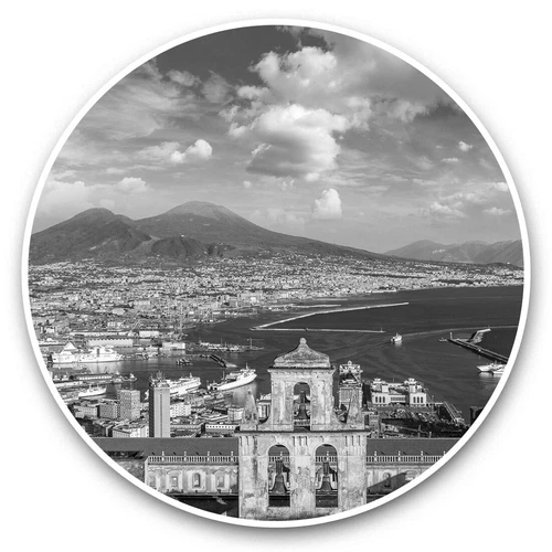 2 x Vinyl Stickers 20cm (bw) - Italian Mount Vesuvius Naples Italy  #43257