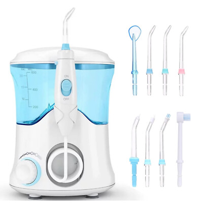 Water Flossing Oral Irrigator 600ML 10 Adjustable Pressure 7 Water Jet Tips