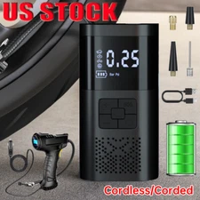 6000mAh Cordless Rechargeable Battery Air Compressor Pump Car Tire Inflator Mini