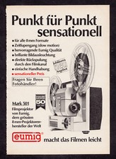 3w2847/ Alte Reklame von 1969 - EUMIG Filmprojektor Mark 501