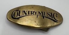 Vintage 1970 s Solid Brass BBB 4 Country Music Belt Buckle