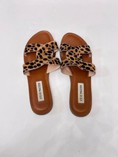 Steve Madden Dariella Leopard-Print Slides Size 6