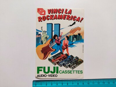 FUJI CASSETTES AUDIO STICKER STICKER STICKER VINTAGE 80s ORIGINAL
