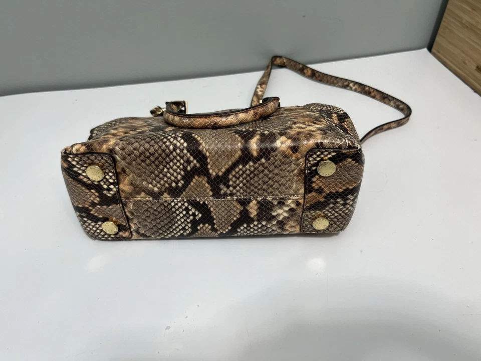 Bandolera Michael Kors Beige Pitón Cuero Repujado Foto 3 de 4