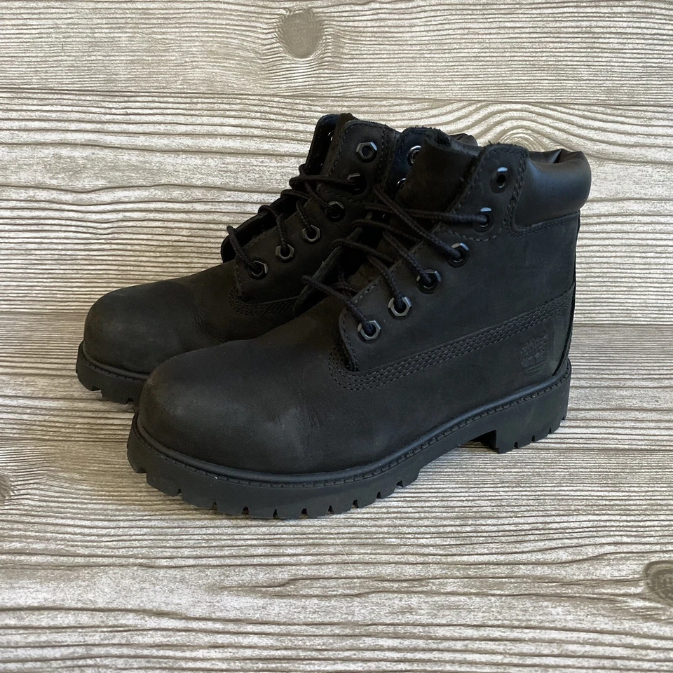 Timberland Big Kids 6” Premium Black Suede Boots  Size 13.5 - Image 3 of 4