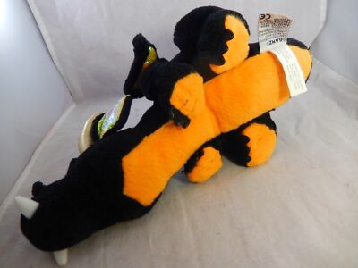 Ganz Webkinz LAVA DRAGON Black w Orange Stuffed Plush Toy HM463 | eBay