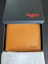 Rawlings Men's Baseball Leather Heart of the Hide slim Bifold Wallet New
