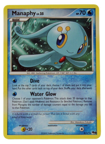 Manaphy 2/17 Non Holo Rare Pop 9 Series Promo NM With Tracking - Picture 1 of 3