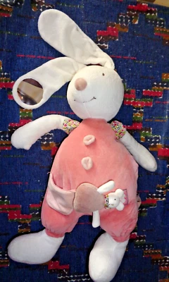 ST5/ DOUDOU PELUCHE MOULIN ROTY LAPIN MYRTILLE ET CAPUCINE ACTIVITES 46 CM KOM9 - Photo 1/2