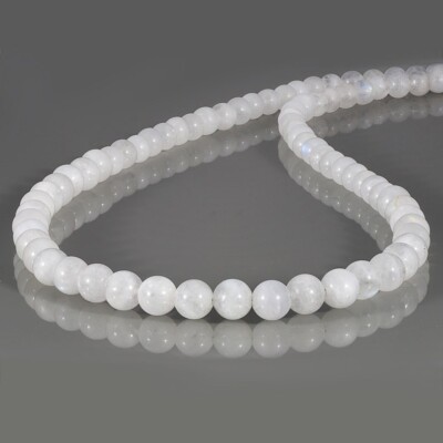 Natural Rainbow Moonstone Round 8MM Gemstone Beads Handmade Men's