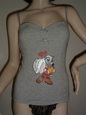 TEZENIS COMPLETO BUSTINO + PERIZOMA GRIGIO LARGE SEXY LINGERIE INTIMO