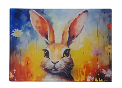 Ostern Hase Glas Schneidebrett Tiere Frühling Küchenutensilien Arbeitsplattensparer A4