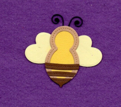 BUG BEE # 4 Queen & Co. insect bug die cuts scrapbook cards