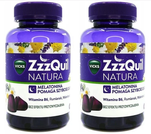 ✅2 x WICK ZzzQuil Good Night Soft Gummies 60pcs Gluten Free Lactose Free ZZZ NATURA