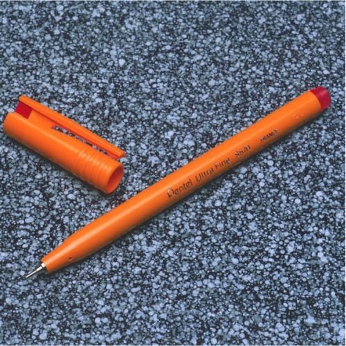 Pentel S570 Red Ultra Fine Pen Fineliner 0.6mm Technical Drawing Marker 12Pack - Picture 2 of 5