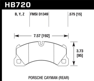 For Hawk 15-17 Porsche Cayenne Front HPS 5.0 Brake Pads