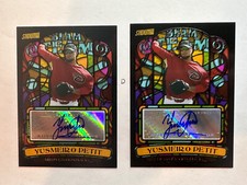 Yusmeiro Petit - 2008 Stadium Club Beam Team Stained Glass Autograph Auto X2 (D)