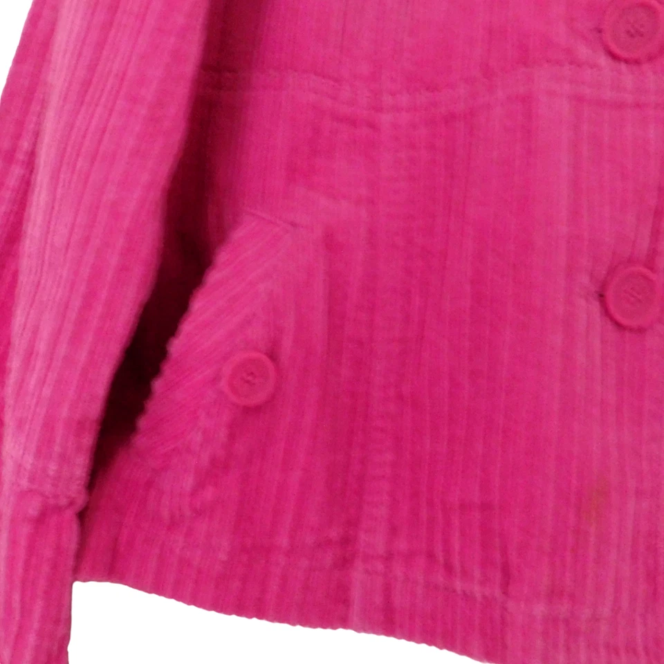 Pink Corduroy Jacket Blazer Pockets Bell Sleeves Size Medium Barbicore - Image 3 of 4