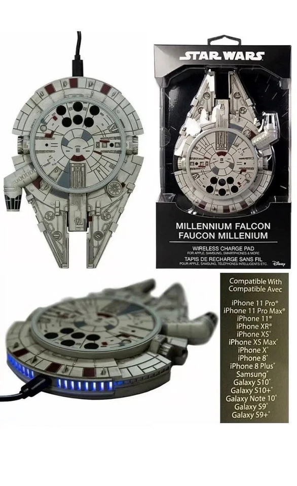 Disney Star Wars Millenium Falcon Qi беспроводная зарядная подушка - новая - Изображение 4 из 4