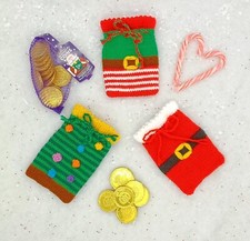 KNITTING PATTERN 🎄Christmas Decoration DK Chocolate Coin Bags Gift  CharityEASY