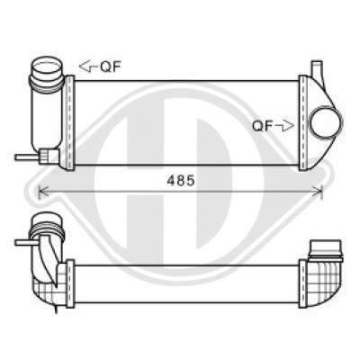 Ladeluftkühler Diederichs DCA1129 Diederichs Climate für Mercedes Benz Renault