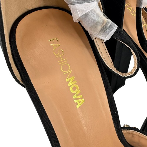 Moda Nova Aloyse platform tacco grosso gioiello arcobaleno taglia 8,5 raso nero - Foto 6 di 11