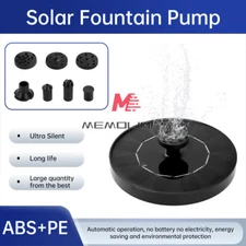Solar Power Round Fountain Pump Upgrade 1W Solar Fountain With 4 Nozzles New