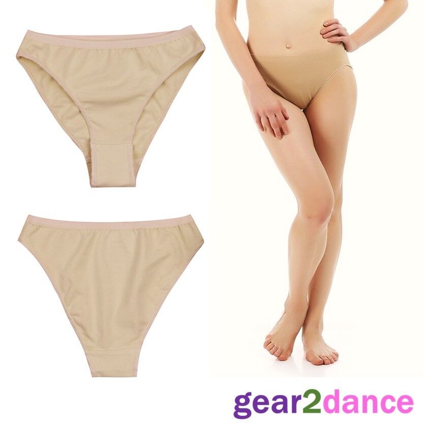 Studio Quality Girls Nude Dance Ballet Knickers High Cut Briefs Underwear  Ladies
