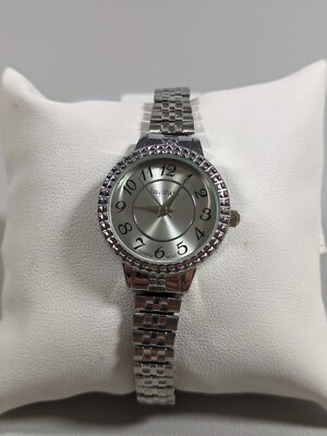 Bay Studio Silver Tone Classic Style Stainless Steel Stretch Band Watch