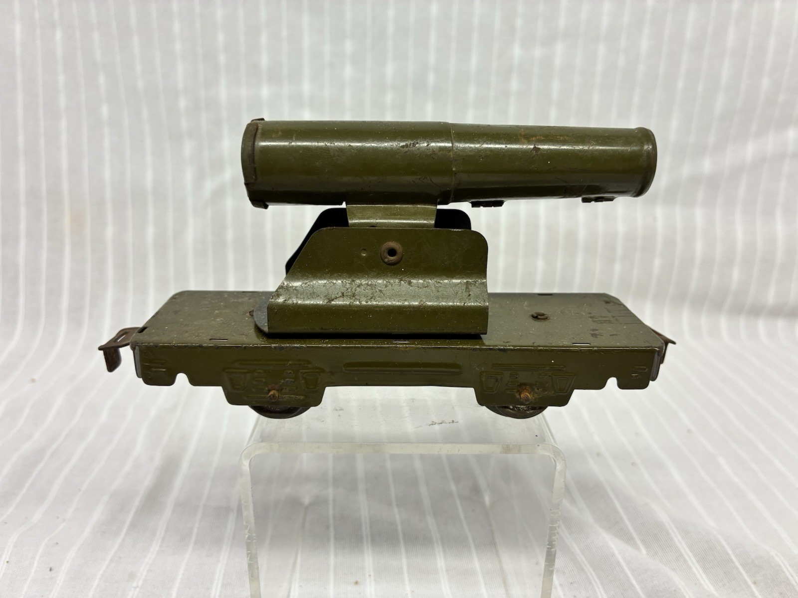 Marx Army Supply Flat Car w/ Siege Gun - Prewar