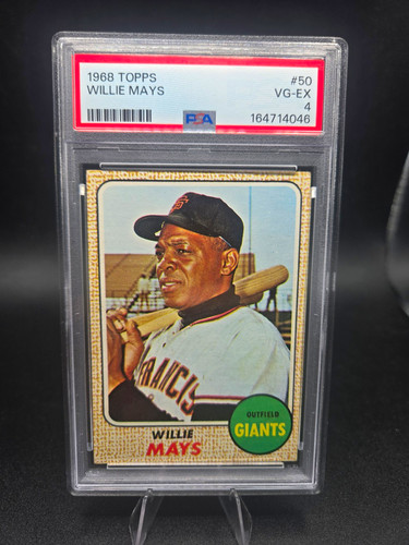 Topps 1968 Topps Willie Mays San Francisco Giants #50 PSA 4 VG-EX Card
