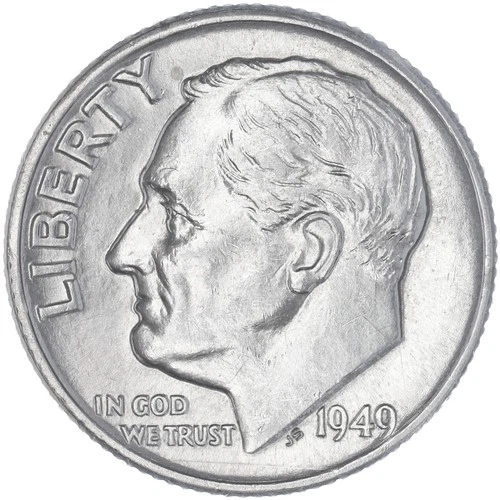 1949-D Roosevelt Dime — photo from another recent sale