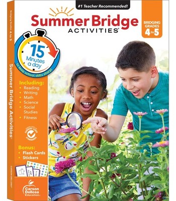 Summer Bridge Activities 4th to 5th Grade Workbooks All Subjects, Math, Lang...