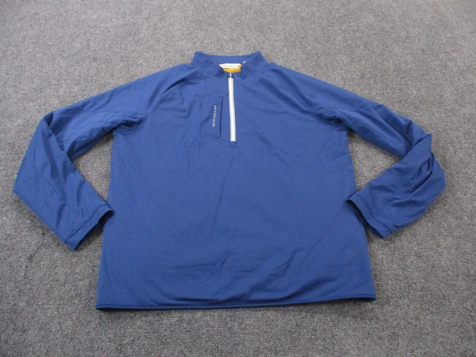Chaqueta Peter Millar Para Hombre L Azul Rendimiento Flexible Polar Golf Elástica Foto 2 de 4