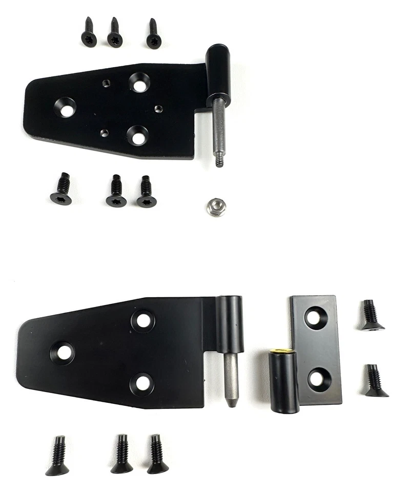 Bisagras de media puerta derecha y soporte inferior para Jeep Wrangler YJ 1987 a 1995 (2 piezas) Foto 3 de 4