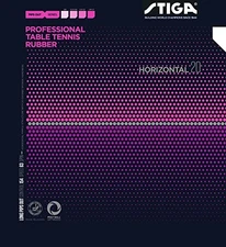 STIGA Table Tennis Rubber High-Grain Rubber Horizontal 20 Black Medium