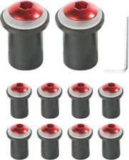 10PCS Windshield Screw, Motorcycle Windscreen Bolts Screws Kit, Car Red