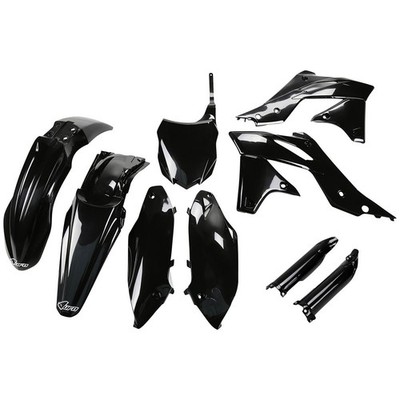 UFO Full Plastic Kit Black For Kawasaki KX250F 2013-2016
